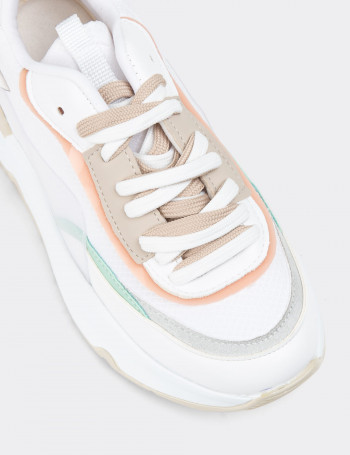 Beyaz Sneaker Kadın Ayakkabı - SP160ZBYZC01