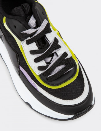Siyah Sneaker Kadın Ayakkabı - SP160ZSYHC01