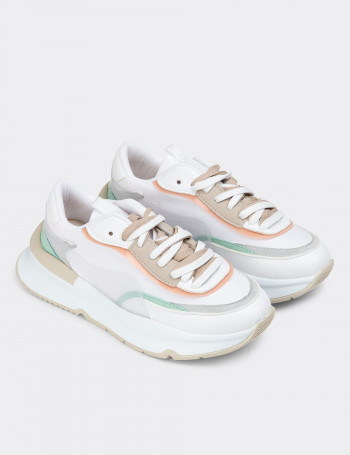 Beyaz Sneaker Kadın Ayakkabı - SP160ZBYZC01