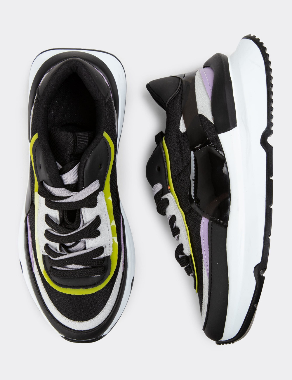Siyah Sneaker Kadın Ayakkabı - SP160ZSYHC01