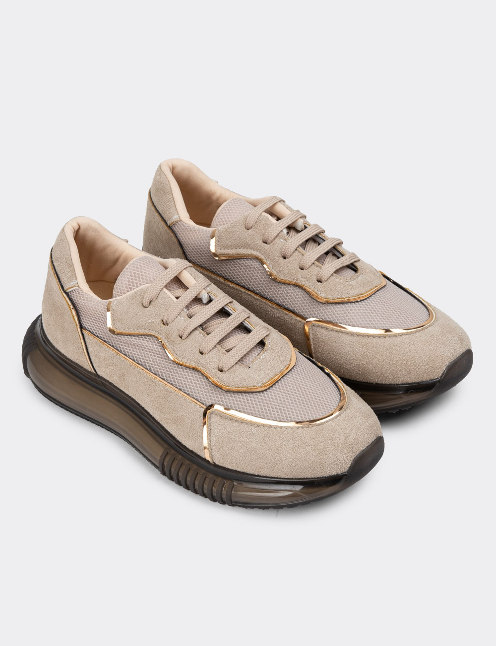 Altın Rengi Sneaker Kadın Ayakkabı - SP168ZALTC01