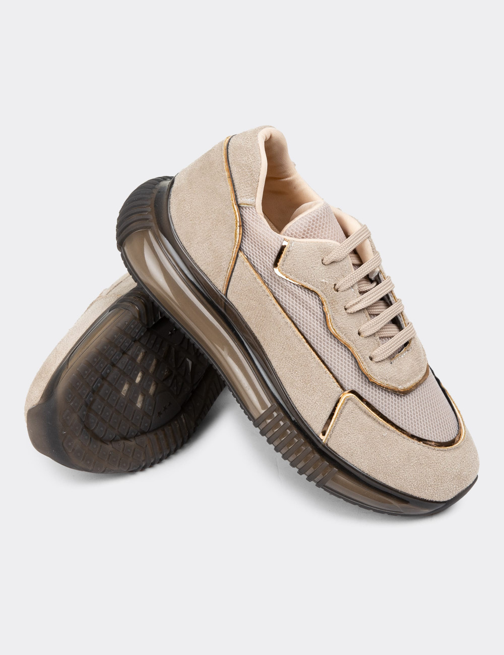 Altın Rengi Sneaker Kadın Ayakkabı - SP168ZALTC01