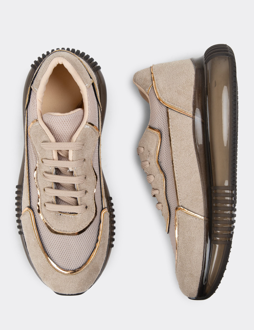 Altın Rengi Sneaker Kadın Ayakkabı - SP168ZALTC01
