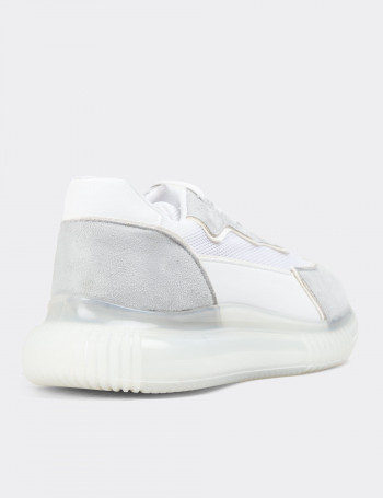 Beyaz Sneaker Kadın Ayakkabı - SP168ZBYZC01