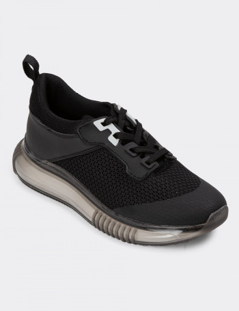 Siyah Sneaker Kadın Ayakkabı - SP170ZSYHC01