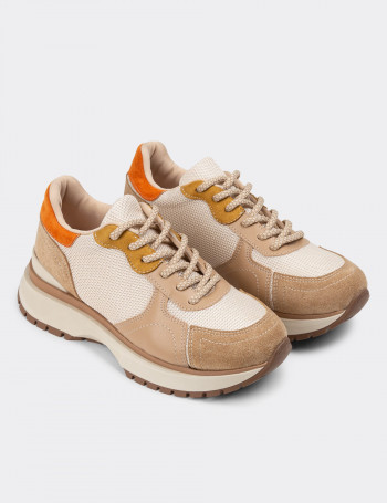 Bej Sneaker Kadın Ayakkabı - 55104ZBEJC01