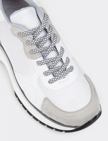 Beyaz Sneaker Kadın Ayakkabı - 55104ZBYZC01
