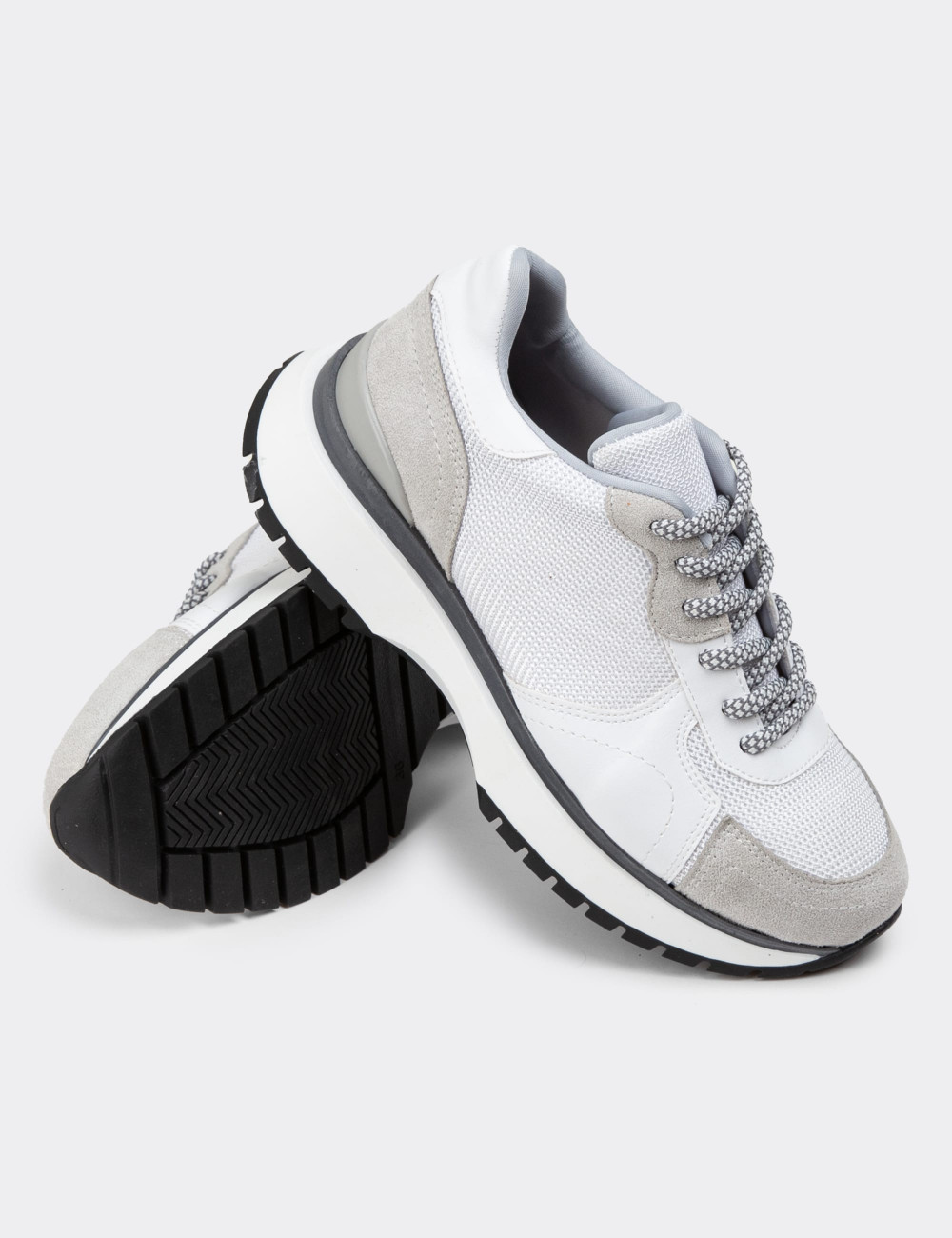 Beyaz Sneaker Kadın Ayakkabı - 55104ZBYZC01