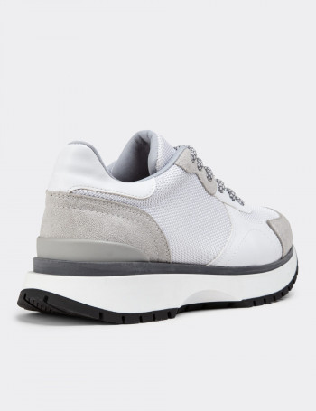 Beyaz Sneaker Kadın Ayakkabı - 55104ZBYZC01