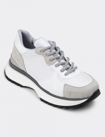 Beyaz Sneaker Kadın Ayakkabı - 55104ZBYZC01