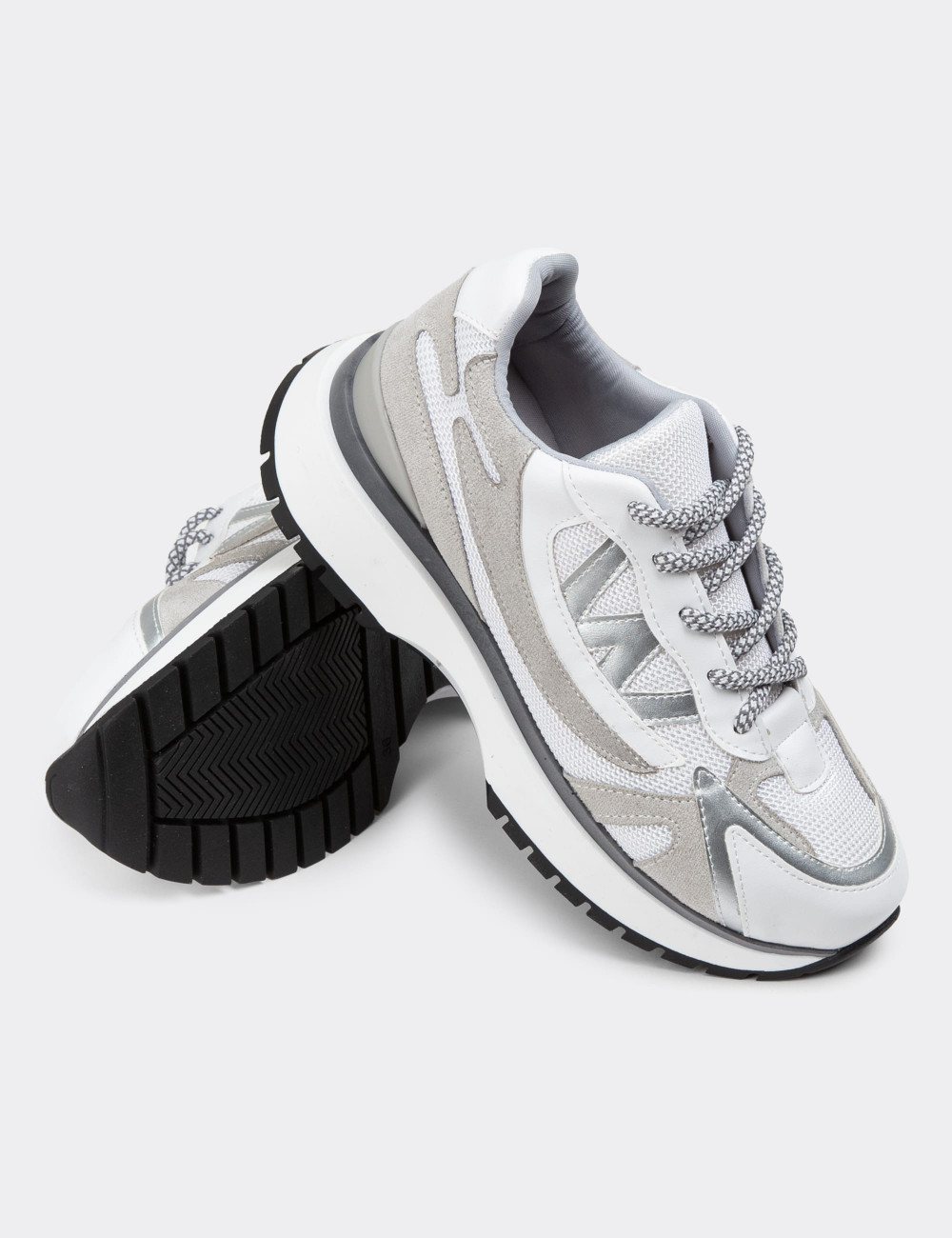 Beyaz Sneaker Kadın Ayakkabı - 55110ZBYZC01