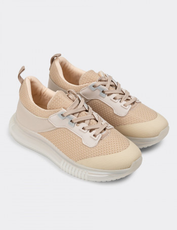 Bej Sneaker Kadın Ayakkabı - SP170ZBEJC01