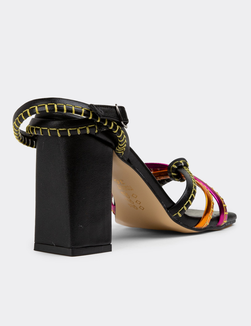 Siyah Topuklu Kadın Abiye Ayakkabı - 53004ZSYHC01