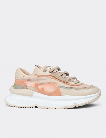 Bej Sneaker Kadın Ayakkabı - SP160ZBEJC01
