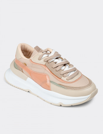 Bej Sneaker Kadın Ayakkabı - SP160ZBEJC01