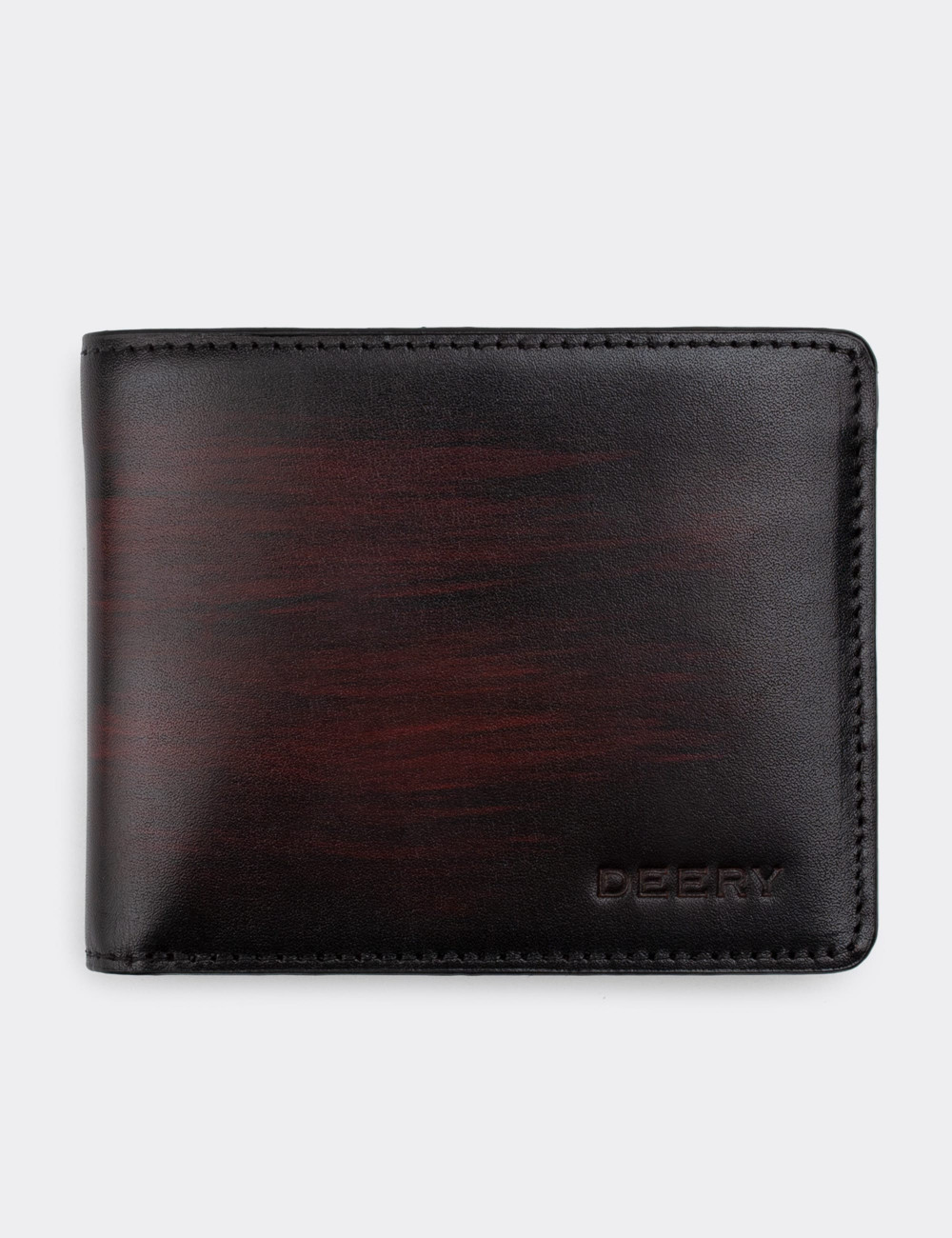 Hakiki Deri Bordo Yatay Erkek Cüzdanı - 00390MBRDZ01
