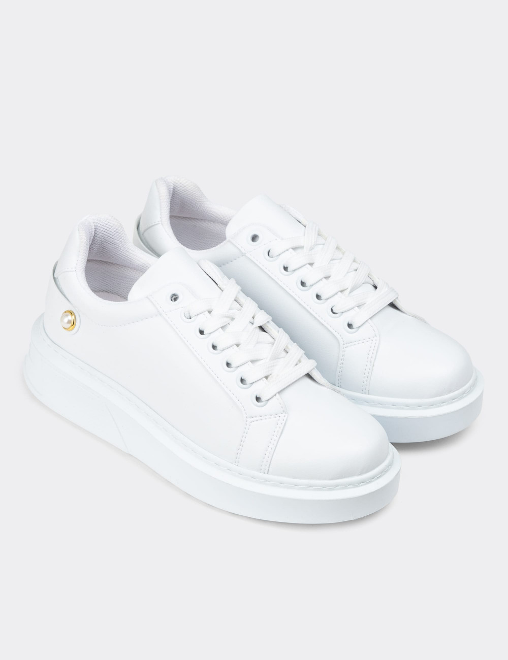 Beyaz Sneaker Kadın Ayakkabı - RM502ZBYZC01