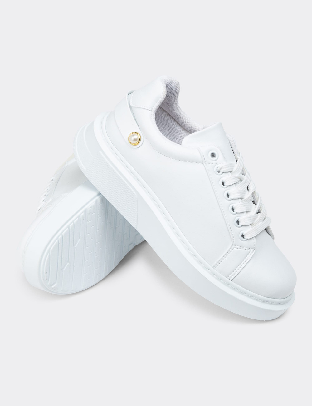 Beyaz Sneaker Kadın Ayakkabı - RM502ZBYZC01