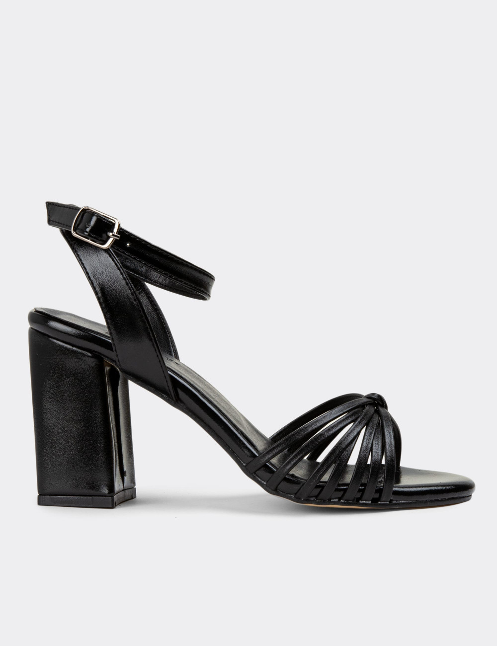Siyah Topuklu Kadın Abiye Ayakkabı - 53041ZSYHC01