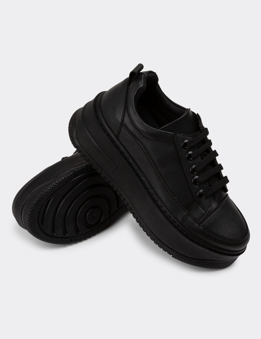 Siyah Sneaker Kadın Ayakkabı - CE175ZSYHC02