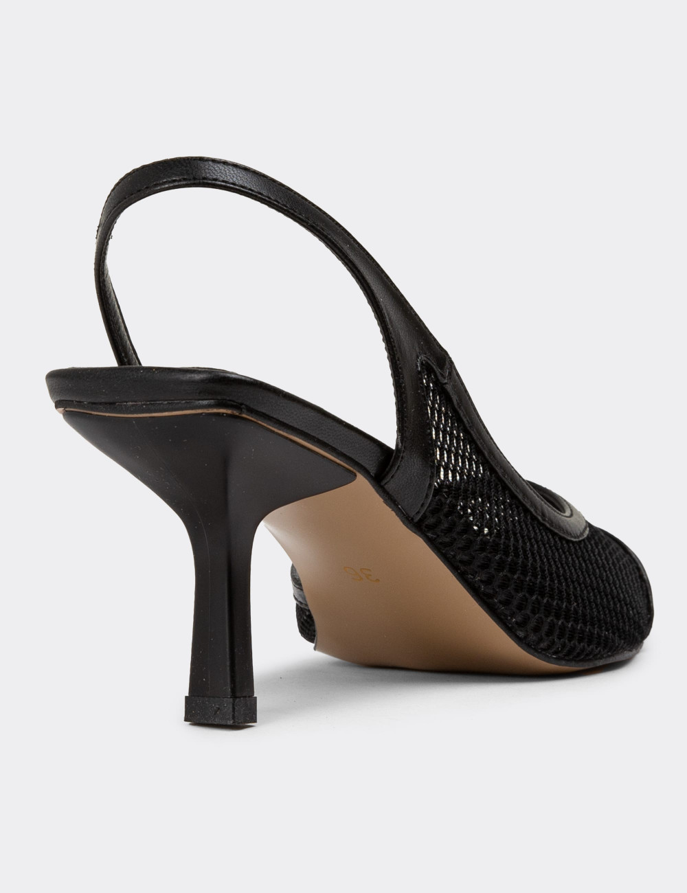 Siyah Kadın Topuklu Ayakkabı - K0608ZSYHC01
