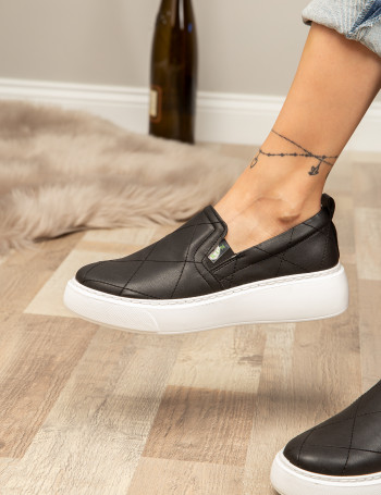 Siyah Slip-on Sneaker Kadın Ayakkabı
