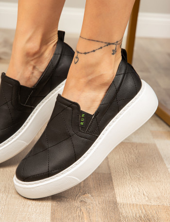 Siyah Slip-on Sneaker Kadın Ayakkabı