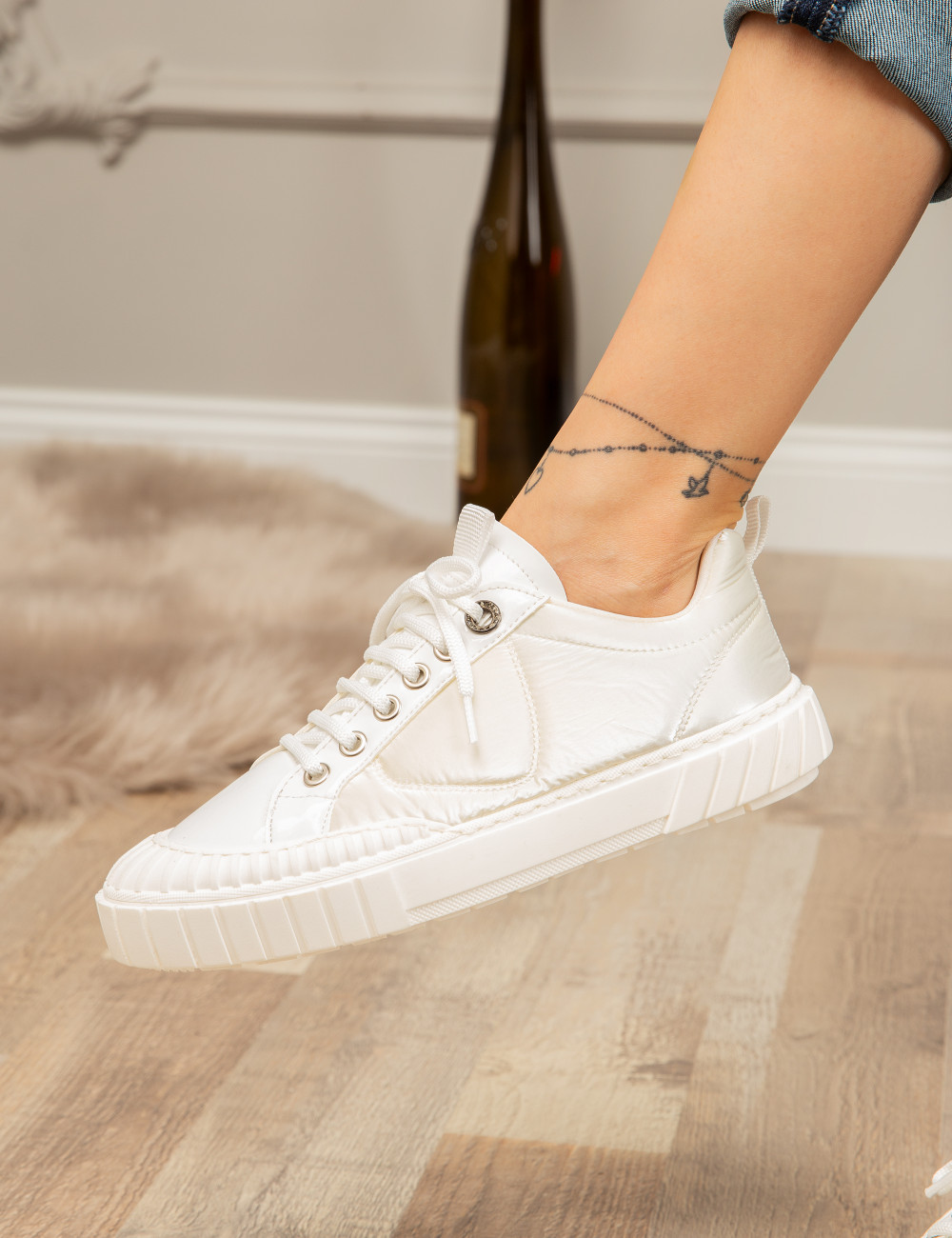 Beyaz Sneaker Kadın Ayakkabı - K2301ZBYZC01