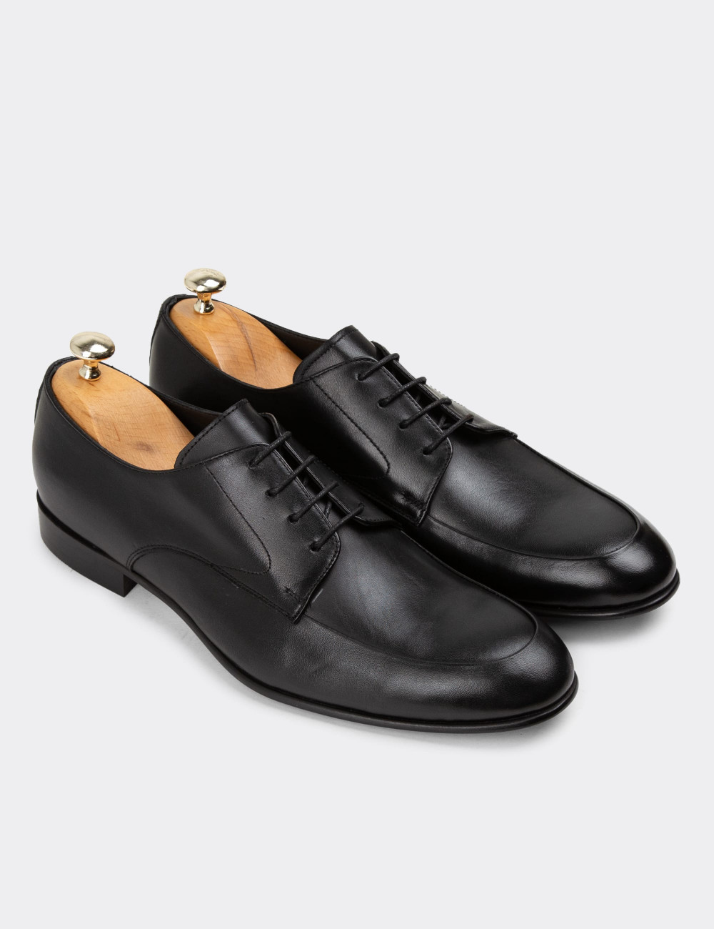 Hakiki Deri Siyah Klasik Erkek Ayakkabı - 01694MSYHM01
