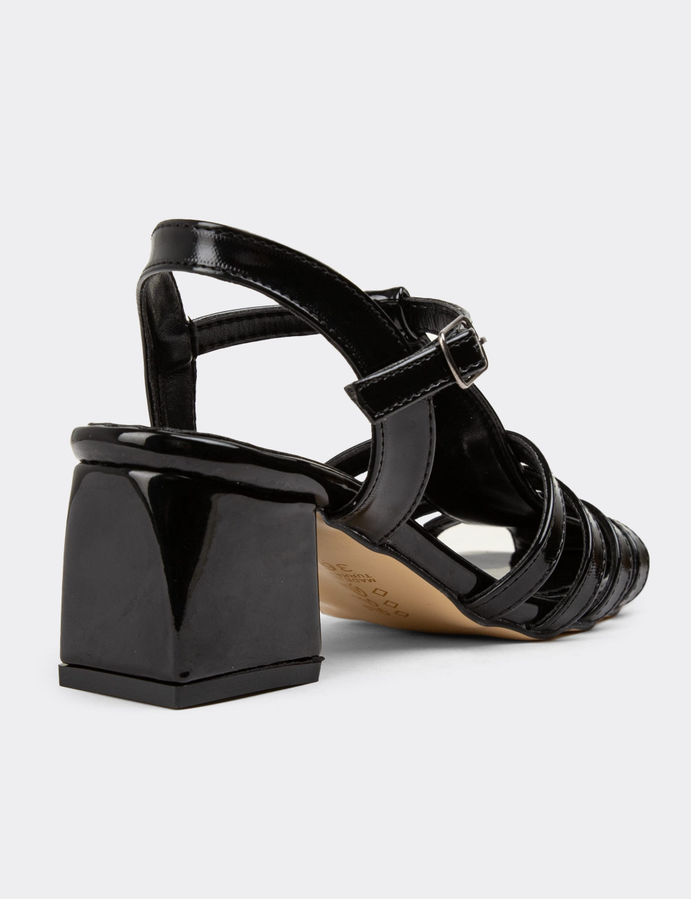 Siyah Kadın Topuklu Sandalet - 51285ZSYHC01
