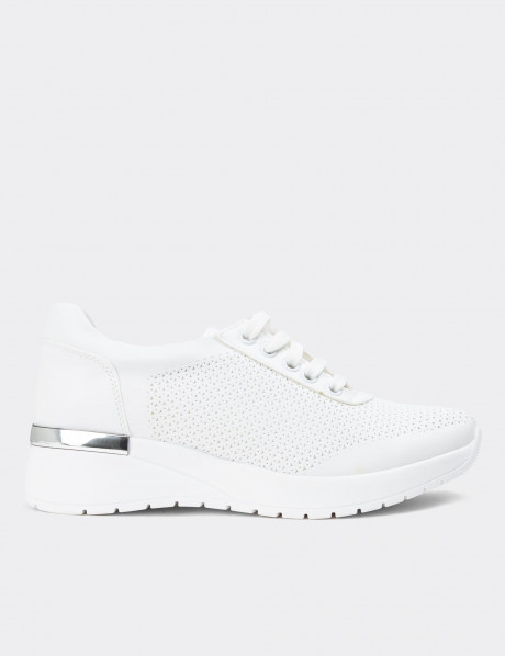 Beyaz Kadın Sneaker Ayakkabı