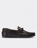 Hakiki Deri Siyah Loafer Erkek Ayakkabı