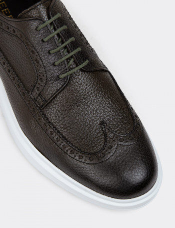Hakiki Deri Haki Rengi Comfort Erkek Günlük Ayakkabı