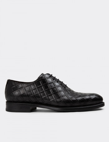 Hakiki Deri Siyah Özel Üretim Erkek Klasik Ayakkabı