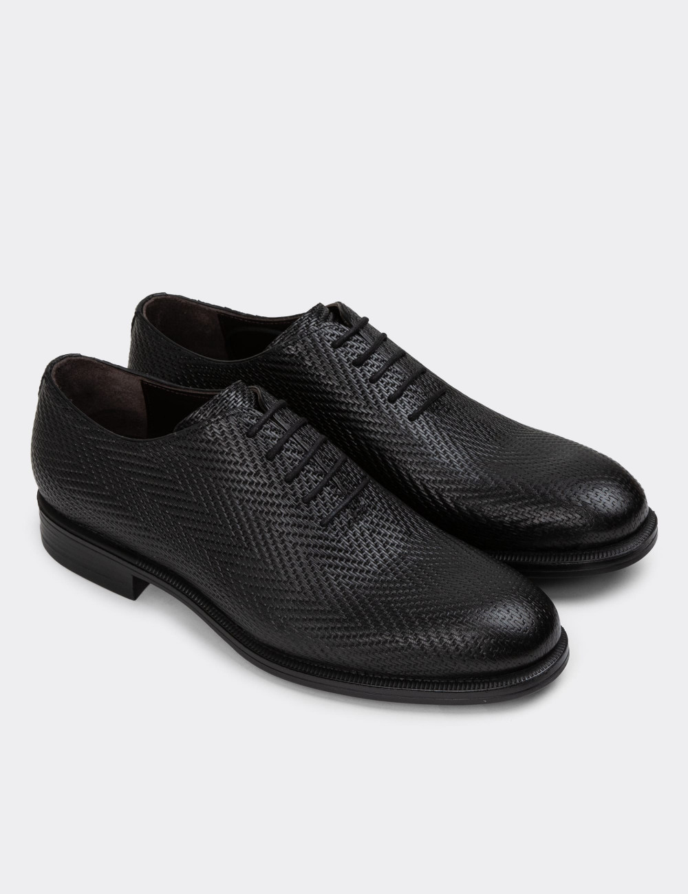 Hakiki Deri Siyah Özel Seri Erkek Klasik Ayakkabı - 01830MSYHC04