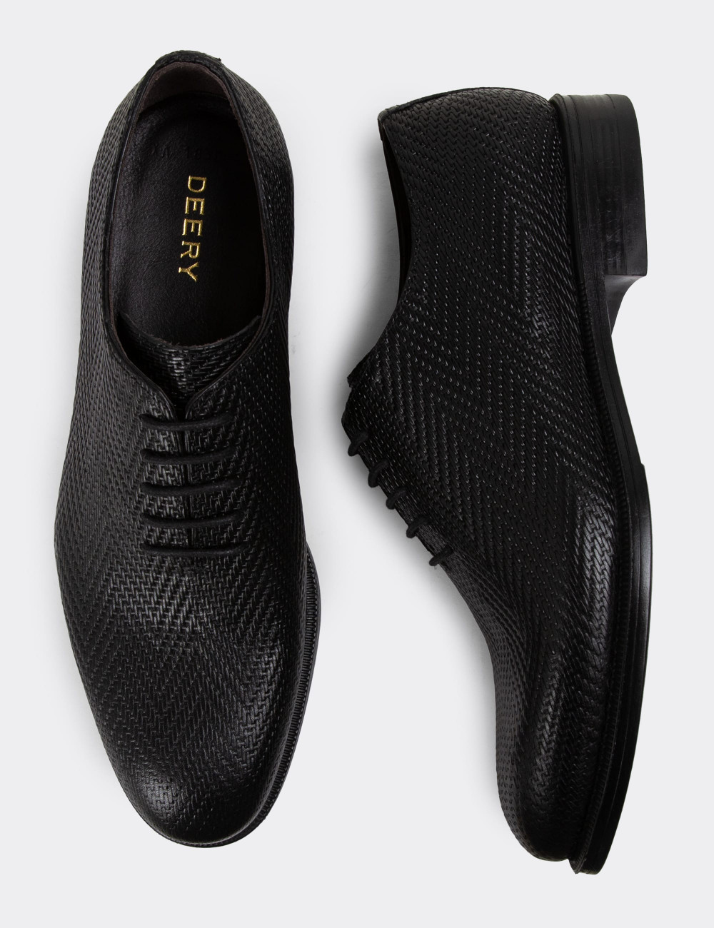 Hakiki Deri Siyah Özel Seri Erkek Klasik Ayakkabı - 01830MSYHC04