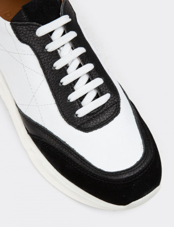 Hakiki Süet Siyah Detaylı Erkek Sneaker Ayakkabı - 01962MSYHP01