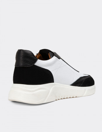 Hakiki Süet Siyah Detaylı Erkek Sneaker Ayakkabı - 01962MSYHP01
