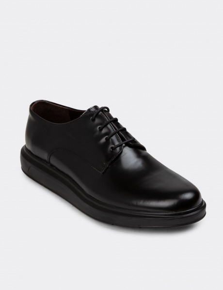 Hakiki Deri Siyah Comfort Erkek Günlük Ayakkabı