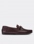 Deery Loafer Deery Hakiki Floter Deri Bordo Erkek Ayakkabı