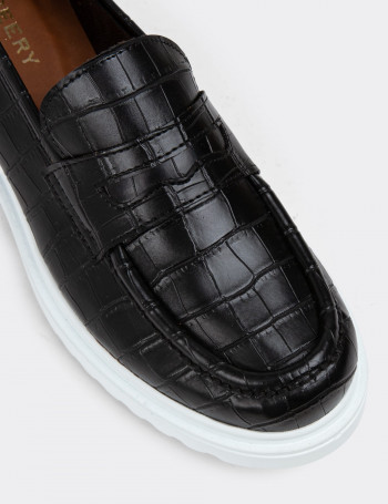 Siyah Kadın Loafer Ayakkabı - 01903ZSYHP03