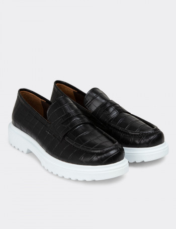 Siyah Kadın Loafer Ayakkabı - 01903ZSYHP03
