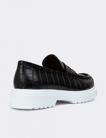 Siyah Kadın Loafer Ayakkabı - 01903ZSYHP03