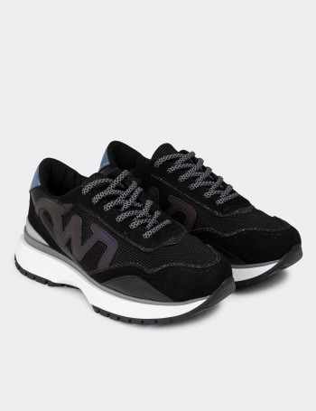 Siyah Kadın Sneaker Ayakkabı - 55100ZSYHC02