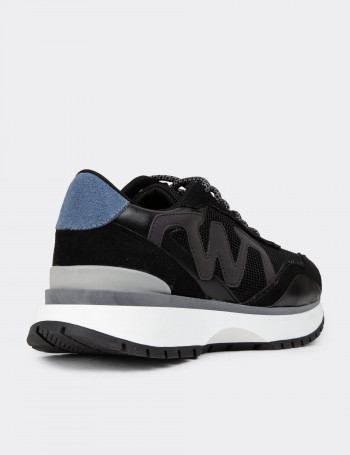 Siyah Kadın Sneaker Ayakkabı - 55100ZSYHC02