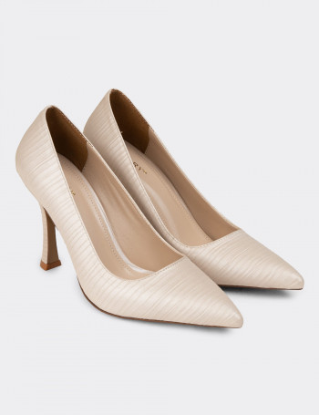 Bej Rengi Kadın Stiletto - K0704ZBEJM01