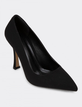Siyah Kadın Stiletto Topuklu Ayakkabı