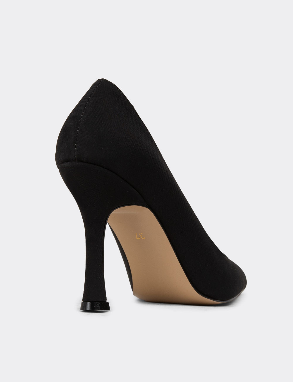 Siyah Kadın Stiletto Topuklu Ayakkabı - K0800ZSYHM01
