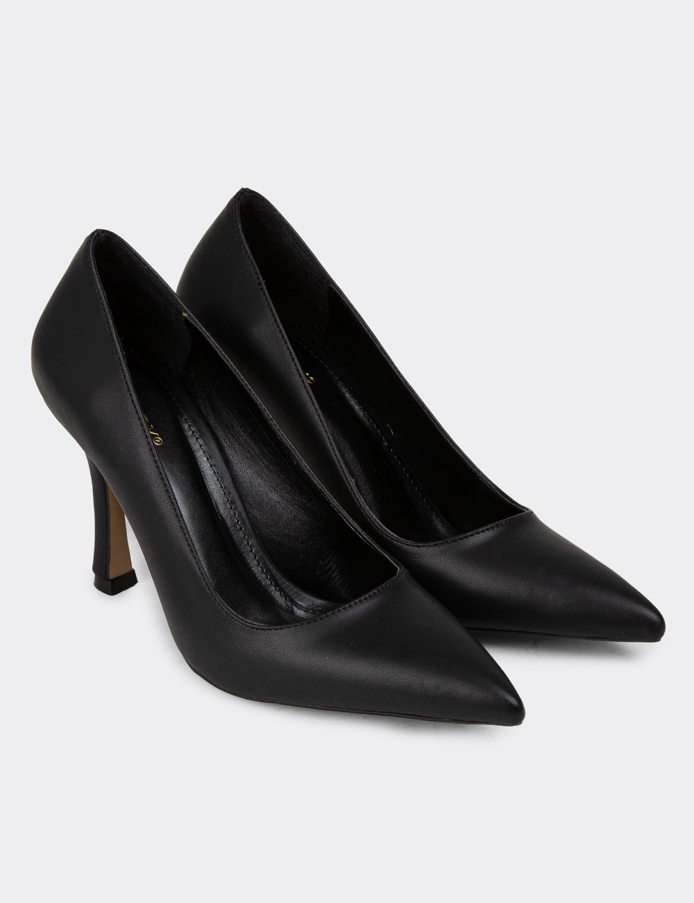 Siyah Kadın Stiletto Topuklu Ayakkabı - K0800ZSYHM02
