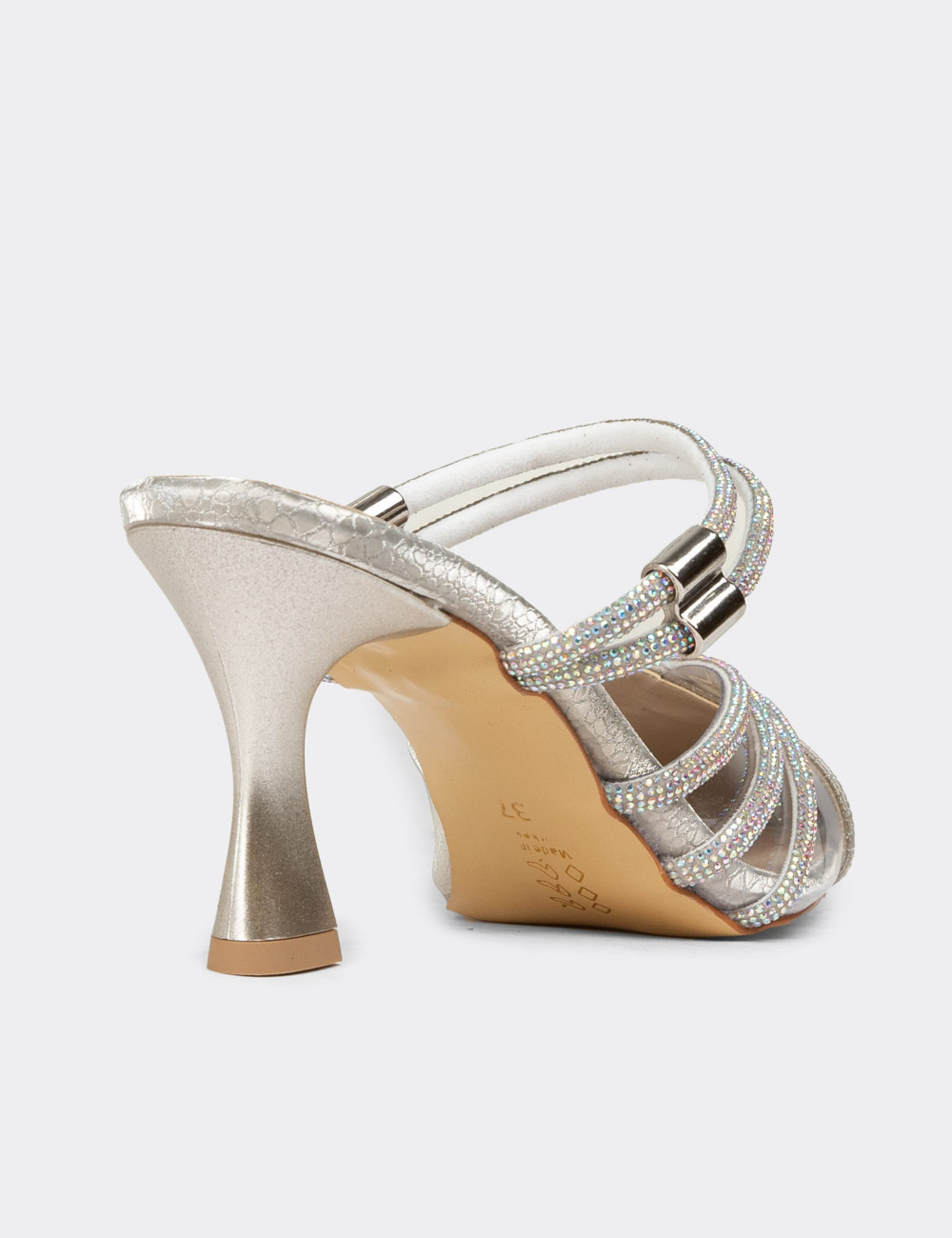 Altın Rengi Kadın Topuklu Ayakkabı - K3031ZALTM01